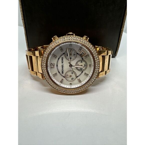 Michael Kors Parker MK5491 Women\'s Gold Stainless Steel Analog Dial Watch JNA199 main image 11